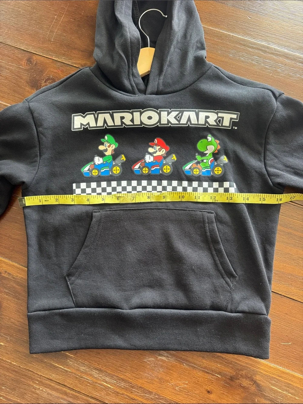 Kids Black Hooded Sweatshirt